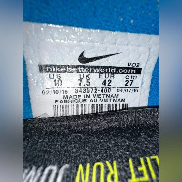 Nike Women's Metcon 2 AMP Blue Glow Cross Training Shoes Size 10 - Picture 7 of 7